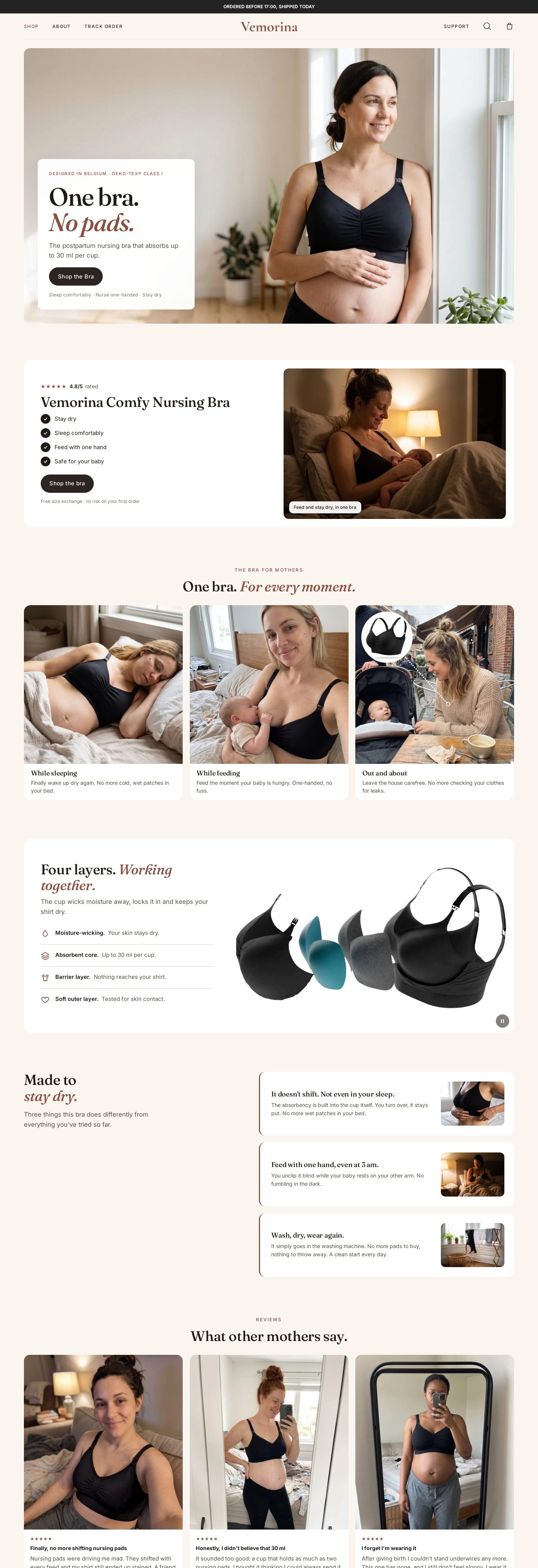 De webshop van Vemorina.